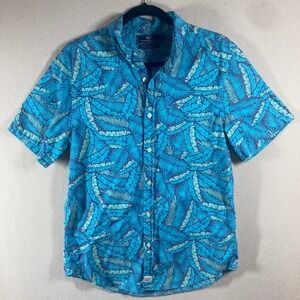 Vineyard Vines Mens Shirt Sz Sm Island Palms Slim Murray Resort Wear Vacation